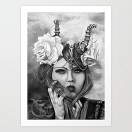 Horn Girl Art Print