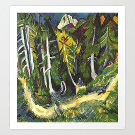 Ernst Ludwig Kirchner Forest Gorge at Staffel c1938 Art Print