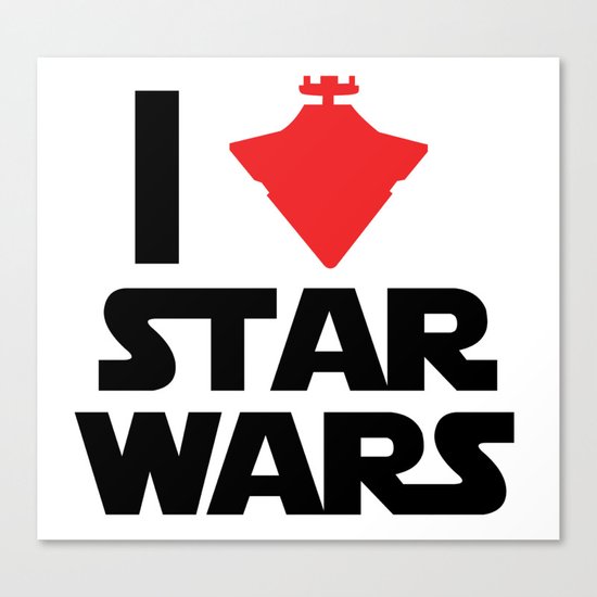 I Heart Star Wars Canvas Print