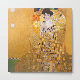Gustav Klimt - Portrait of Adelle Bloch Bauer Metal Print | Symbolism, Klimt, Gustav, Painting, Oil, Impressionism, Leaf, Gold, Woman, Other 