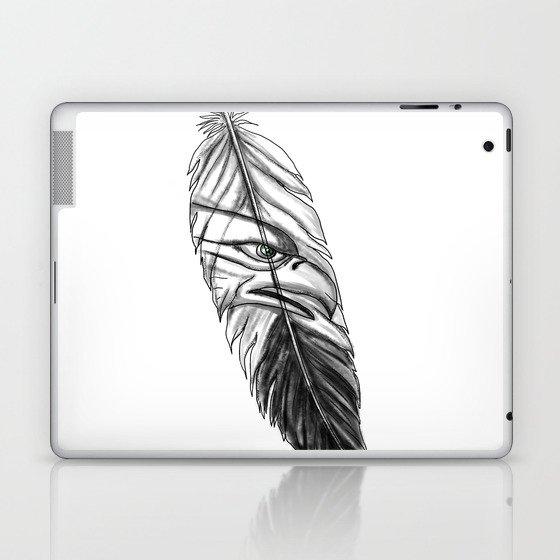 Sea Eagle Feather Tattoo Laptop & iPad Skin