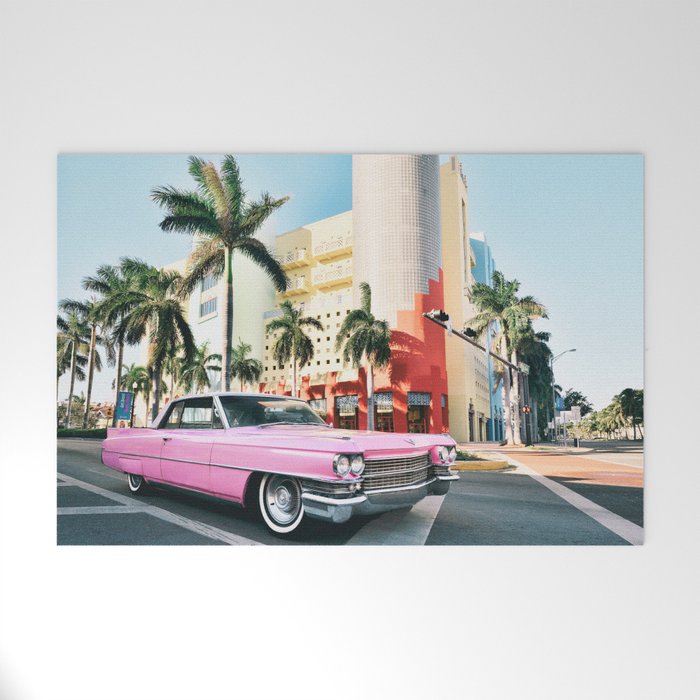 Pink Cadillac , Miami Beach Florida Welcome Mat