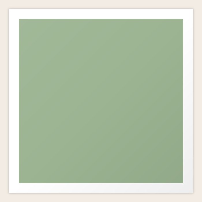 Solid Color SAGE GREEN Art Print by Mod Shop Around The Corner Society6