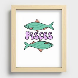 Pisces - Fish - Astrological Zodiac Sign Recessed Framed Print