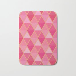 Pink and Gold Bath Mat | Pink, Sasharomanchak, Diamonds, Romanchak, Graphicdesign, Warm, Gold, Pattern, Coral, Happy 