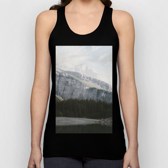Airy Mountain Lake - Landscape Photography Unisex Tank Top