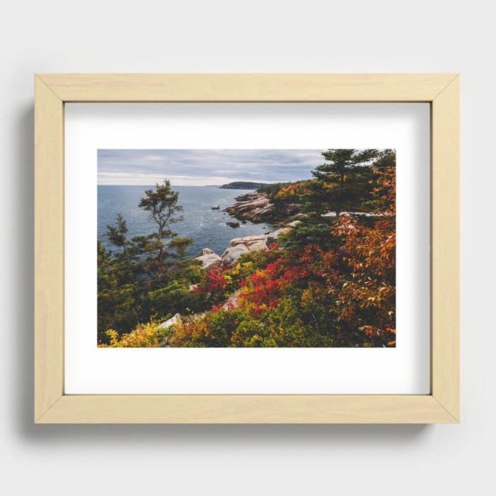 Acadia Cliffs, Maine Recessed Framed Print
