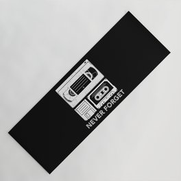 Never Forget VHS Cassette Floppy Funny Yoga Mat