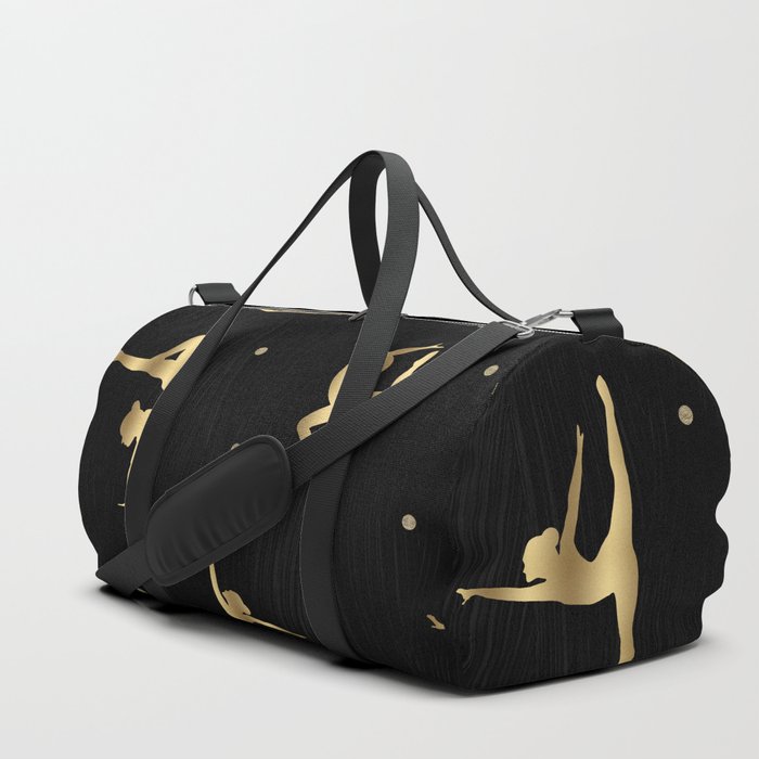Black and Gold Gymnastics Duffle Bag