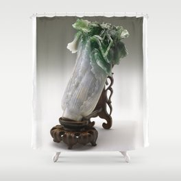 The Jadeite Cabbage Shower Curtain