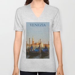 Vintage Venice V Neck T Shirt