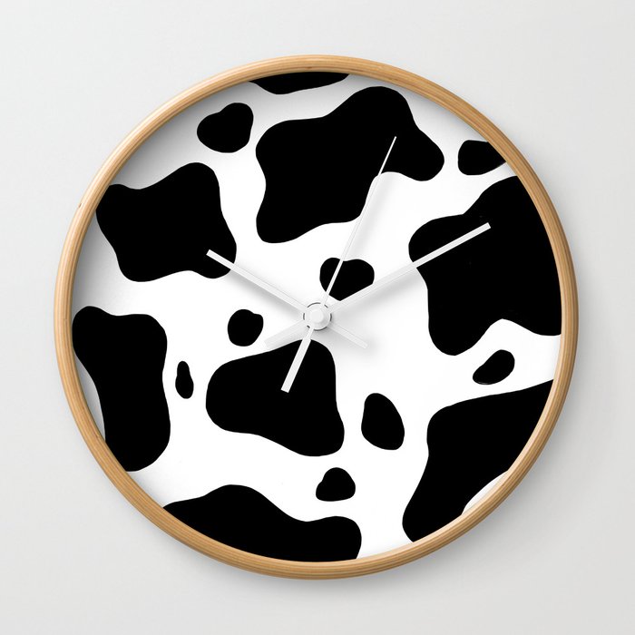 Cow Hide Wall Clock