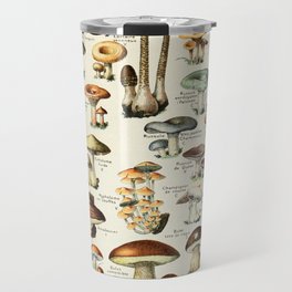Vintage Mushroom & Fungi Chart by Adolphe Millot Travel Mug