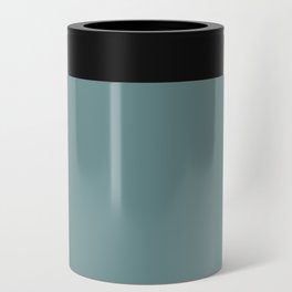 Medium Aqua Gray Solid Color Pantone Mineral Blue 16-4712 TCX Shades of Blue-green Hues Can Cooler