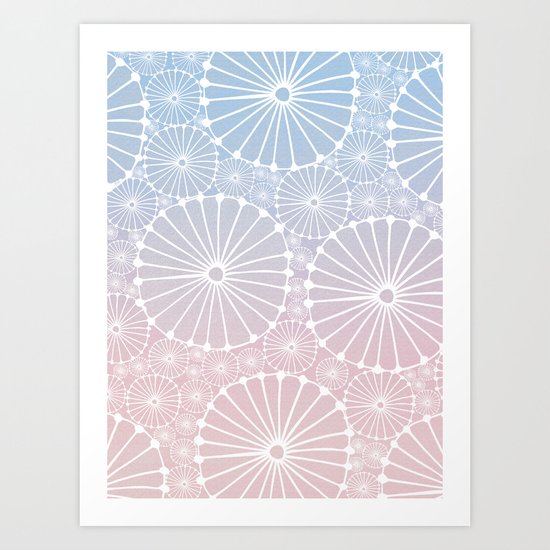 Abstract Floral Circles 8 Art Print