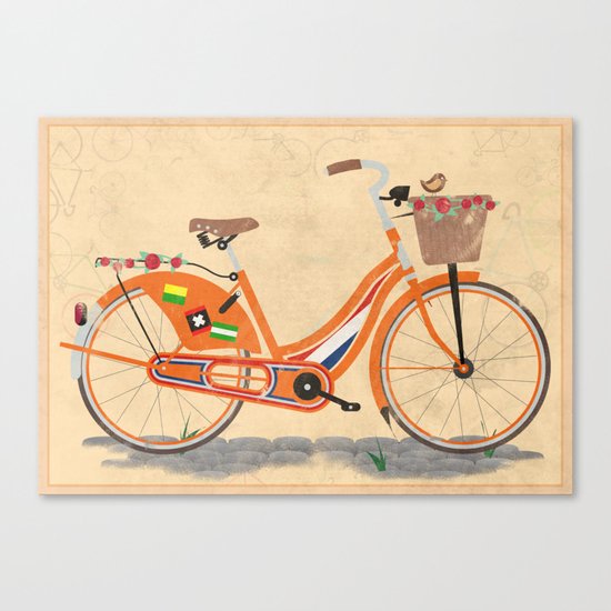 Love Holland, Love Bike Canvas Print
