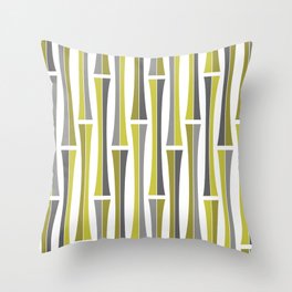 Tiki Modern Bamboo Design, Mid Century Modern Throw Pillow