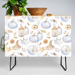 Halloween Objects Seamless Pattern Credenza