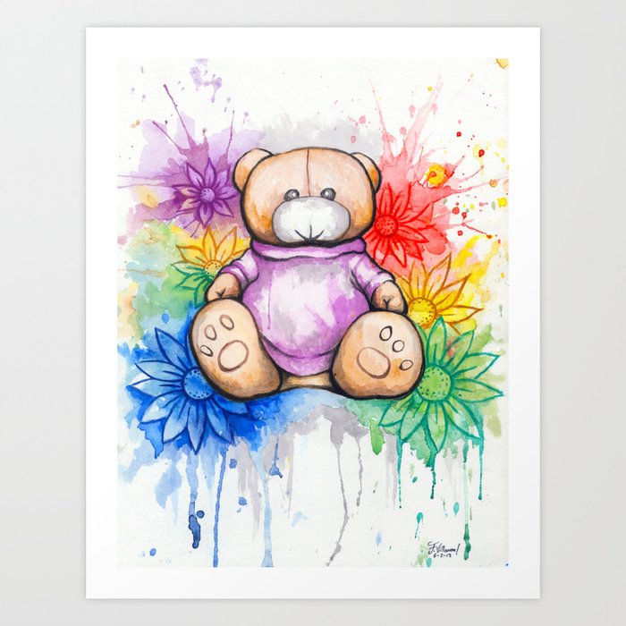Teddy Bear Louis Vuitton Poster Art Poster Decor Canvas Art Graphic Art (A2  Size)