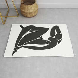 Silhouette Vintage Drawing Of A Naked Girl, Sexy Girl Clip Art, Sexy Girl SVG, Stripper Girl SVG Area & Throw Rug