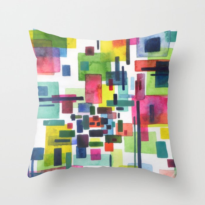 abstract city Throw Pillow