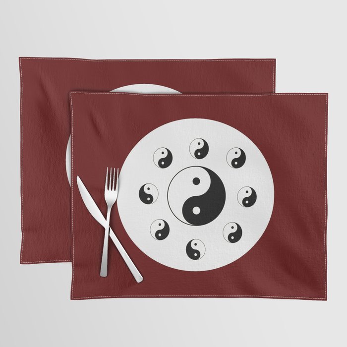 Yin and Yang 13 - Tao,Zen,Taoism,Dao,Harmony,religion,buddhism,buddhist,taijitu,taiji,taoist,china Placemat