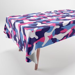Pink and Blue Camouflage Tablecloth