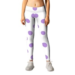 Polka Dots (Lavender & White Pattern) Leggings