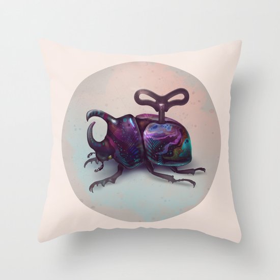 Beetle Throw Pillow
