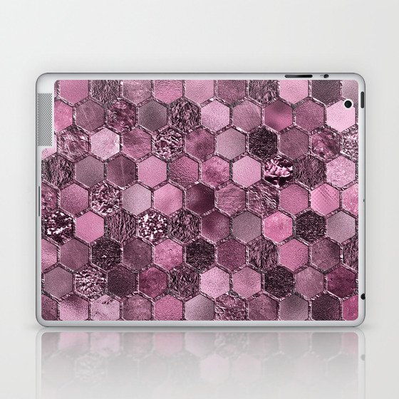 Pink & purple geometric hexagonal elegant & luxury pattern Laptop & iPad Skin