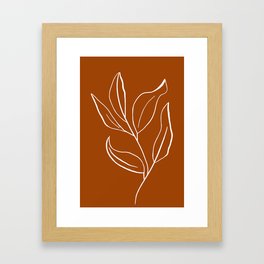 Minimalist Plant - Rust Framed Art Print