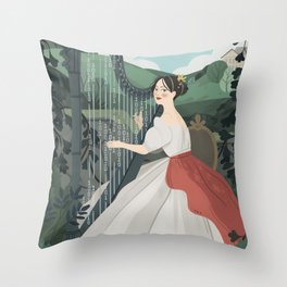Ada Lovelace Throw Pillow by NicolleLalonde