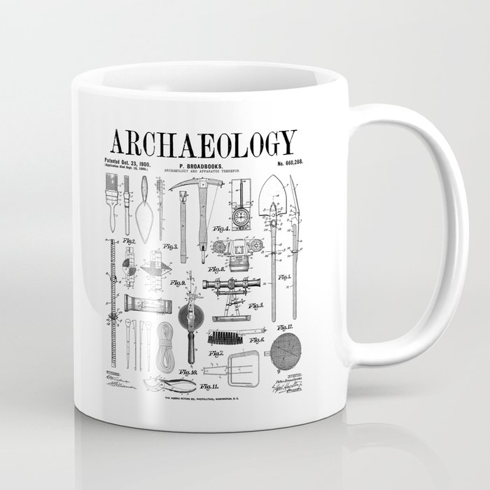 Archaeologist Archaeology Student Field Kit Vintage Patent Coffee Mug