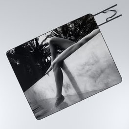 Dip your toes into the water, female form black and white photography - photographs Picnic Blanket | Body, Black And White, Girlpower, Woman, Mexico, Keywest, Female, And, Nude, Photographs 