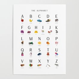 Children's Alphabet Print – Minimal Poster