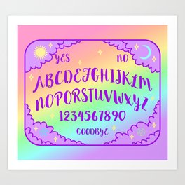 Purple and Rainbow Spirit Board Art Print