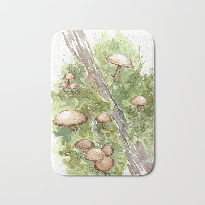 Forest Mushrooms Bath Mat