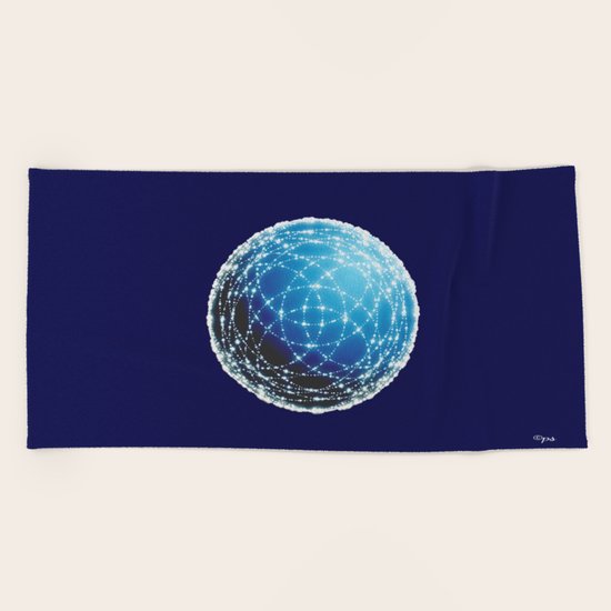 The Blue Orb Beach Towel