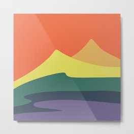 Abstract Rainbow Mountains  Metal Print