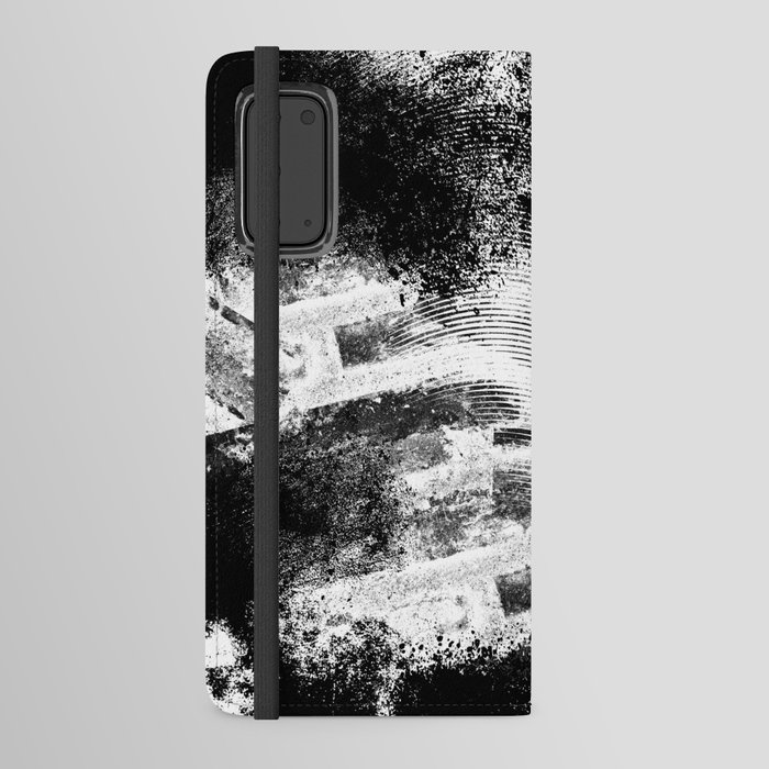 Abstract black and white Android Wallet Case