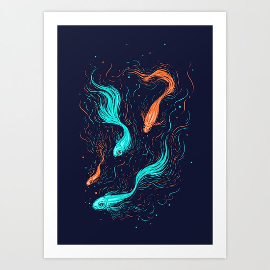 Neon Float Art Print