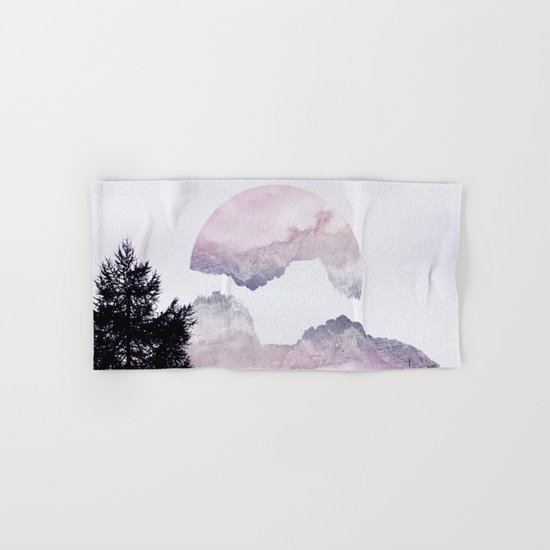 Pink Mountains Hand & Bath Towel