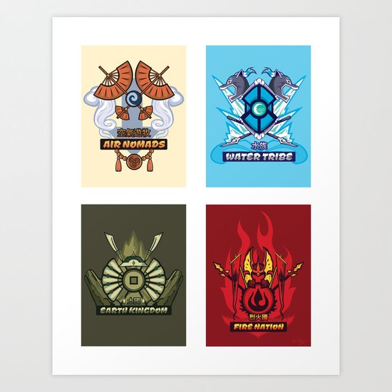 AVATAR NATIONS SERIES FULL SET Art Print