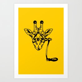Coffee Giraffe Art Print