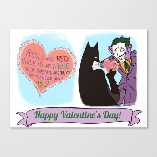 Valentine's Bat Canvas Print