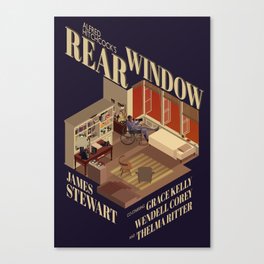 Rear Window Hitchcock Tribute Poster Canvas Print