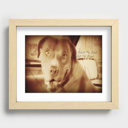 Punish The Deed, Not The Breed  Recessed Framed Print