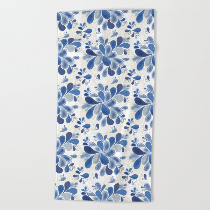 Blue Hydrangea Beach Towel