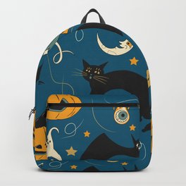 Cool halloween pattern design that features pumpkins, black cars, ghosts and more Backpack | Blackcars, Pumpkins, Ghosts, Halloween, Graphicdesign 