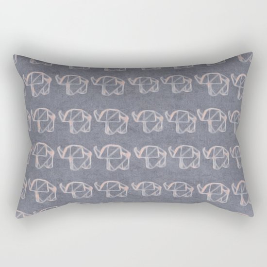 Origami elephant Rectangular Pillow